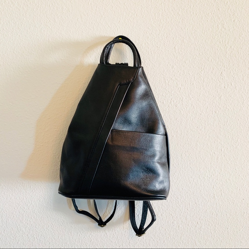 Italian Leather Convertible Back Pack Purse